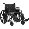 Dynarex Dynarex DynaRide Wheelchair, Elevating Legrest & Detachable Desk Arm, 24inW Seat 10234